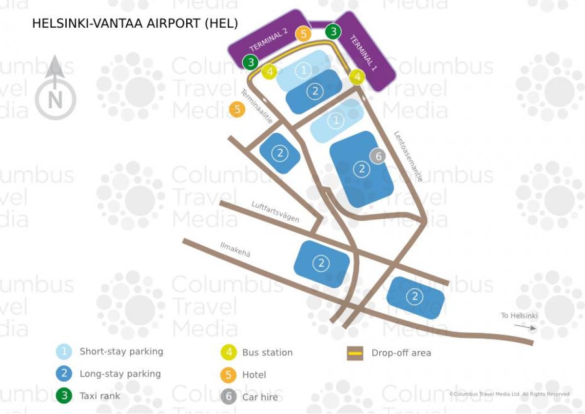 خريطة مبنى المطار في هلسنكي